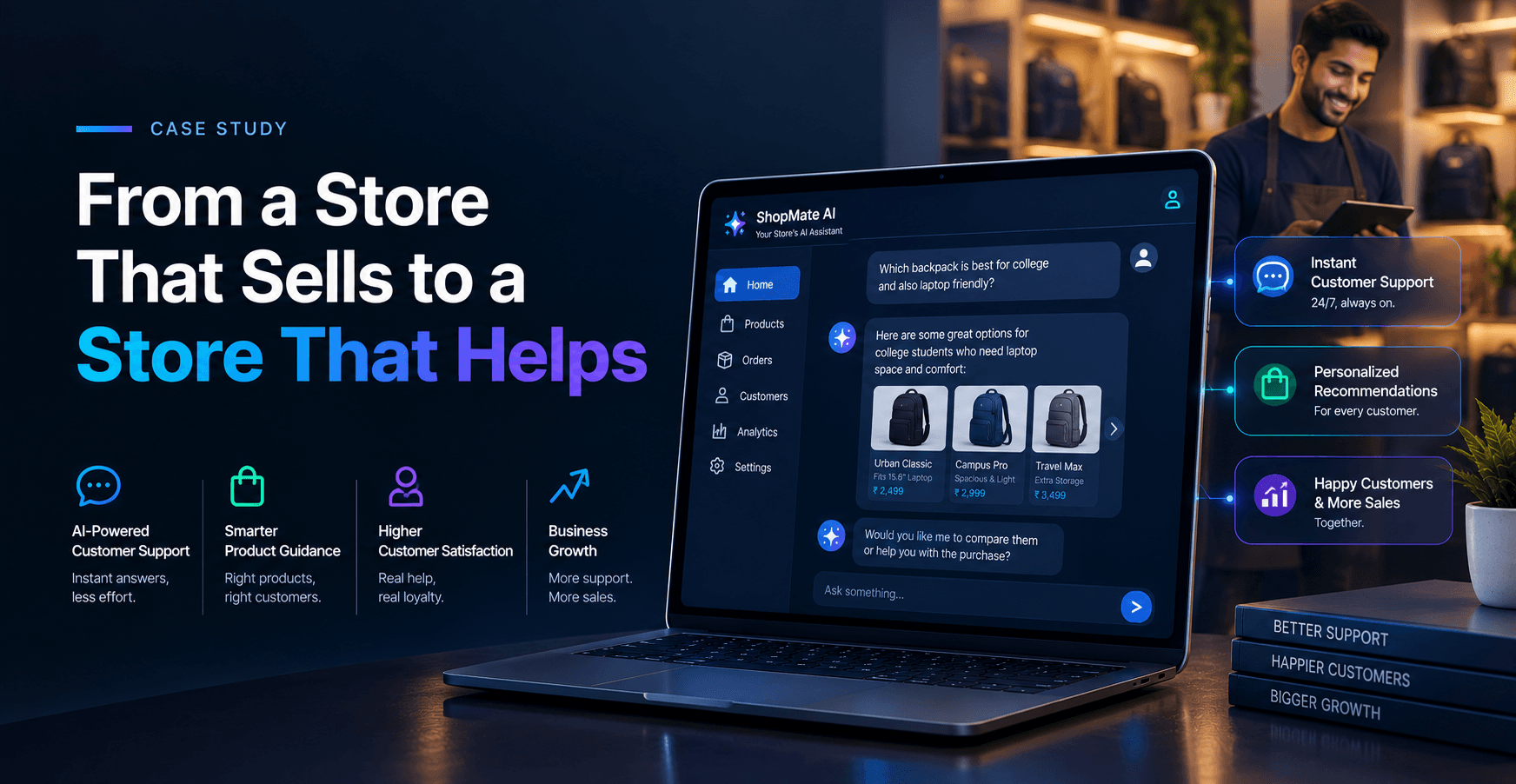eCommerce Development with an AI Chatbot for Retail | Meritorious CodeCrafters