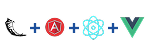 Flask Stack (Angular + Vue + React + Flask)